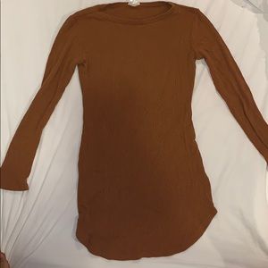 Burnt orange sweater dress